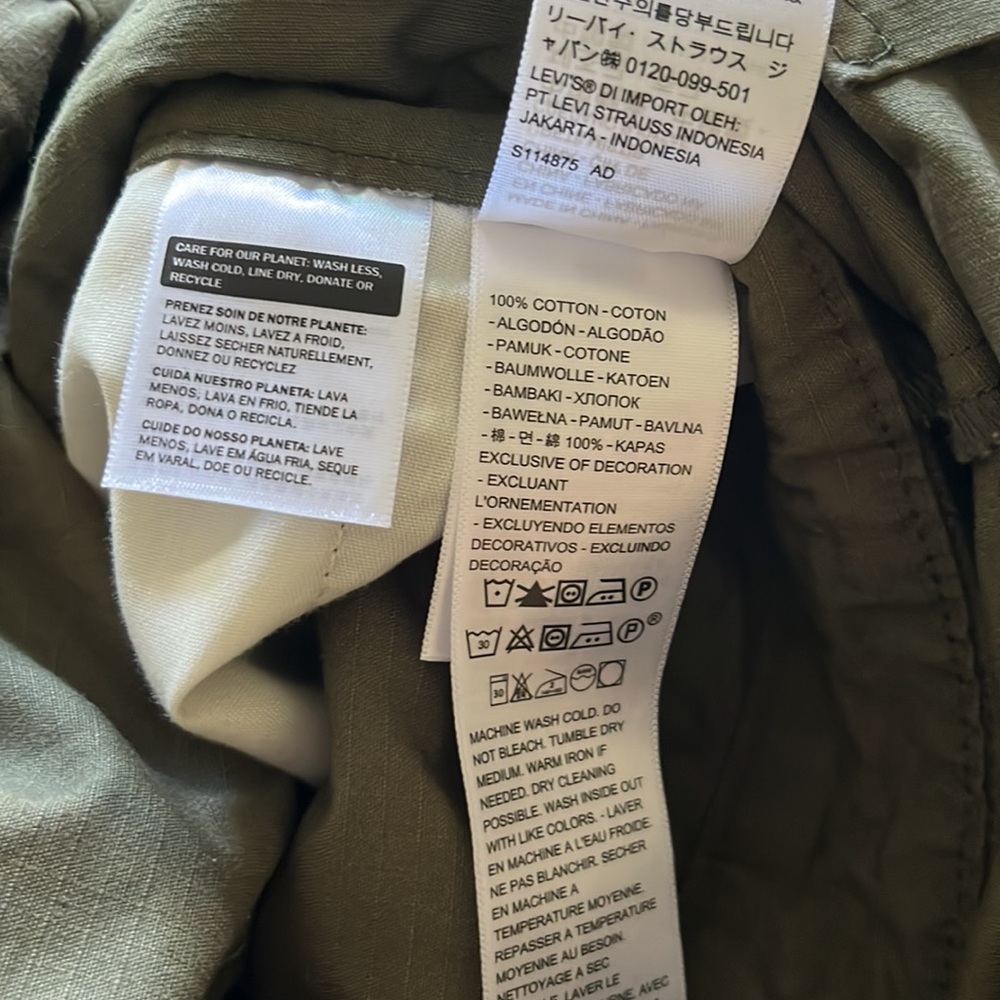 Levi's Short Sleeve Boilersuit Free People Army Green NWT - Picture 12 of 15